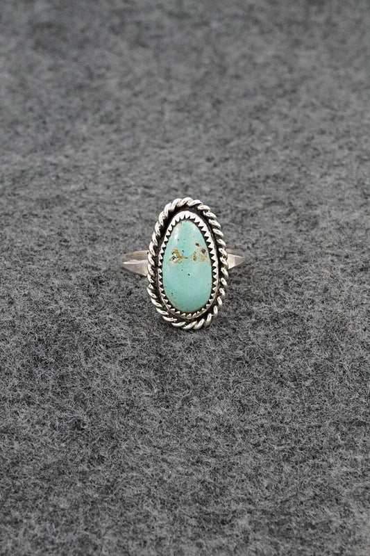 Turquoise & Sterling Silver Ring - Darius Arviso - Size 7.5
