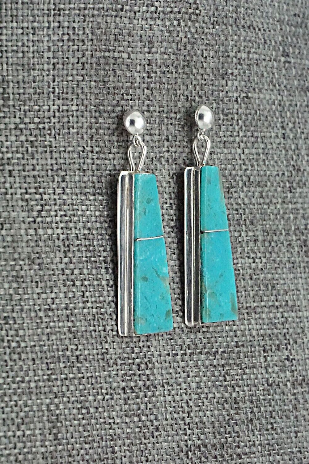 Turquoise & Sterling Silver Earrings - Brenda Pete