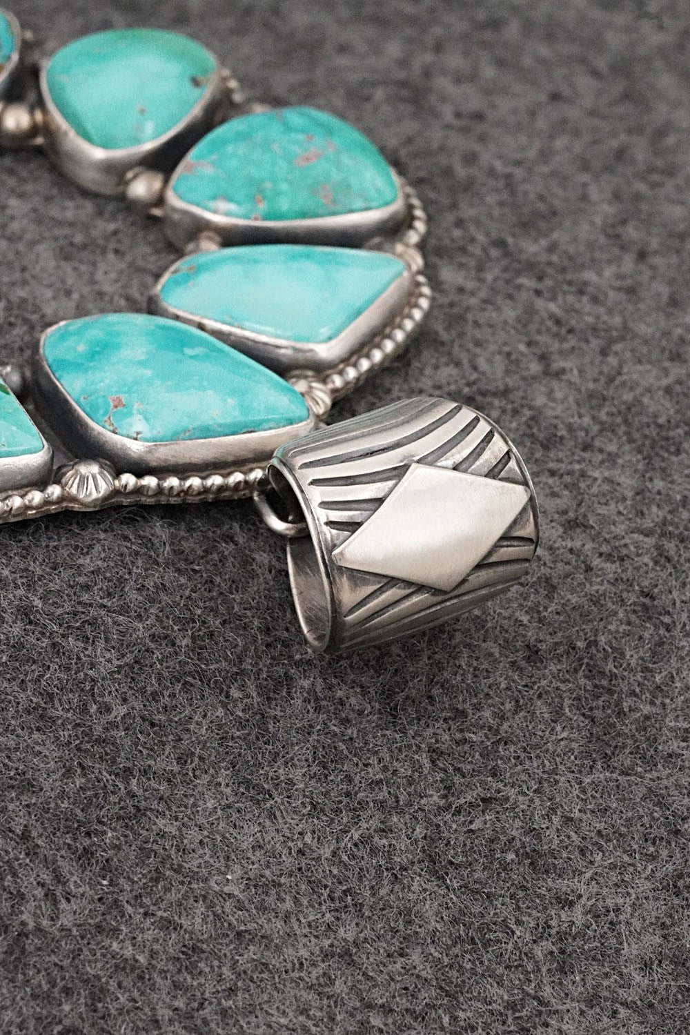Turquoise & Sterling Silver Pendant - Kathleen Livingston