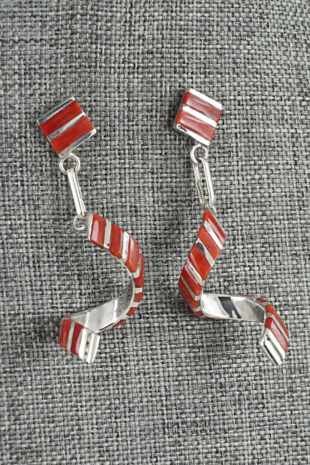 Coral & Sterling Silver Earrings - Shawn Sheyka