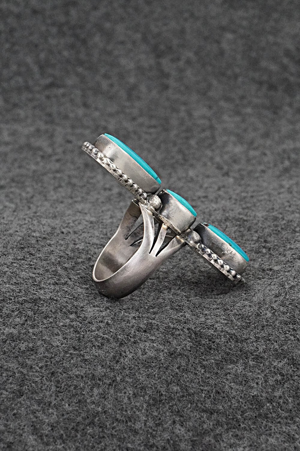 Turquoise & Sterling Silver Ring - Darrin Livingston - Size 7