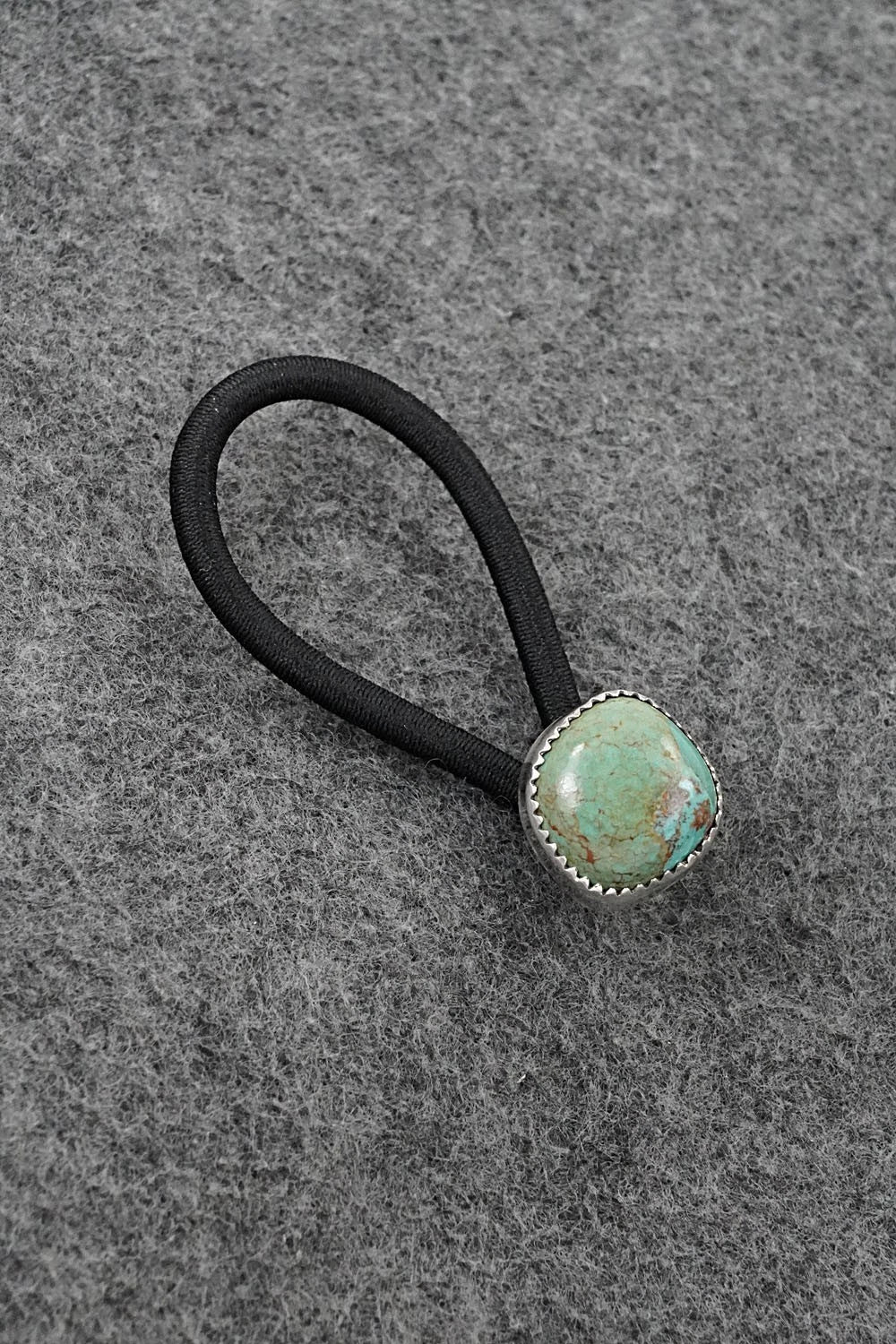 Turquoise & Sterling Silver Hair Tie - Jolene Begay