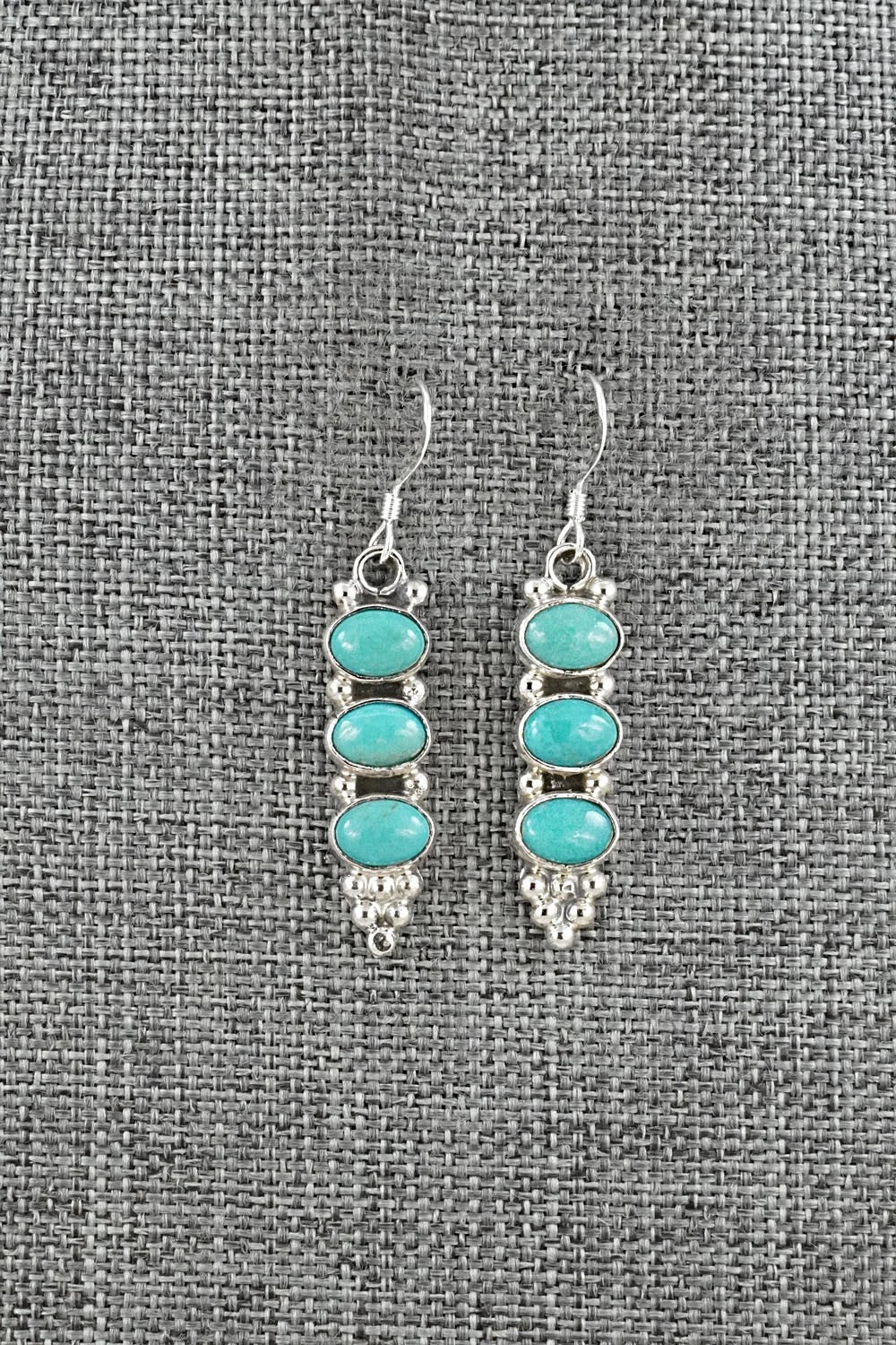 Turquoise & Sterling Silver Earrings - Gary Shorty