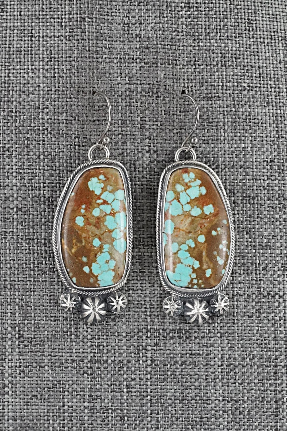 Turquoise & Sterling Silver Necklace and Earrings Set - Bobby Johnson