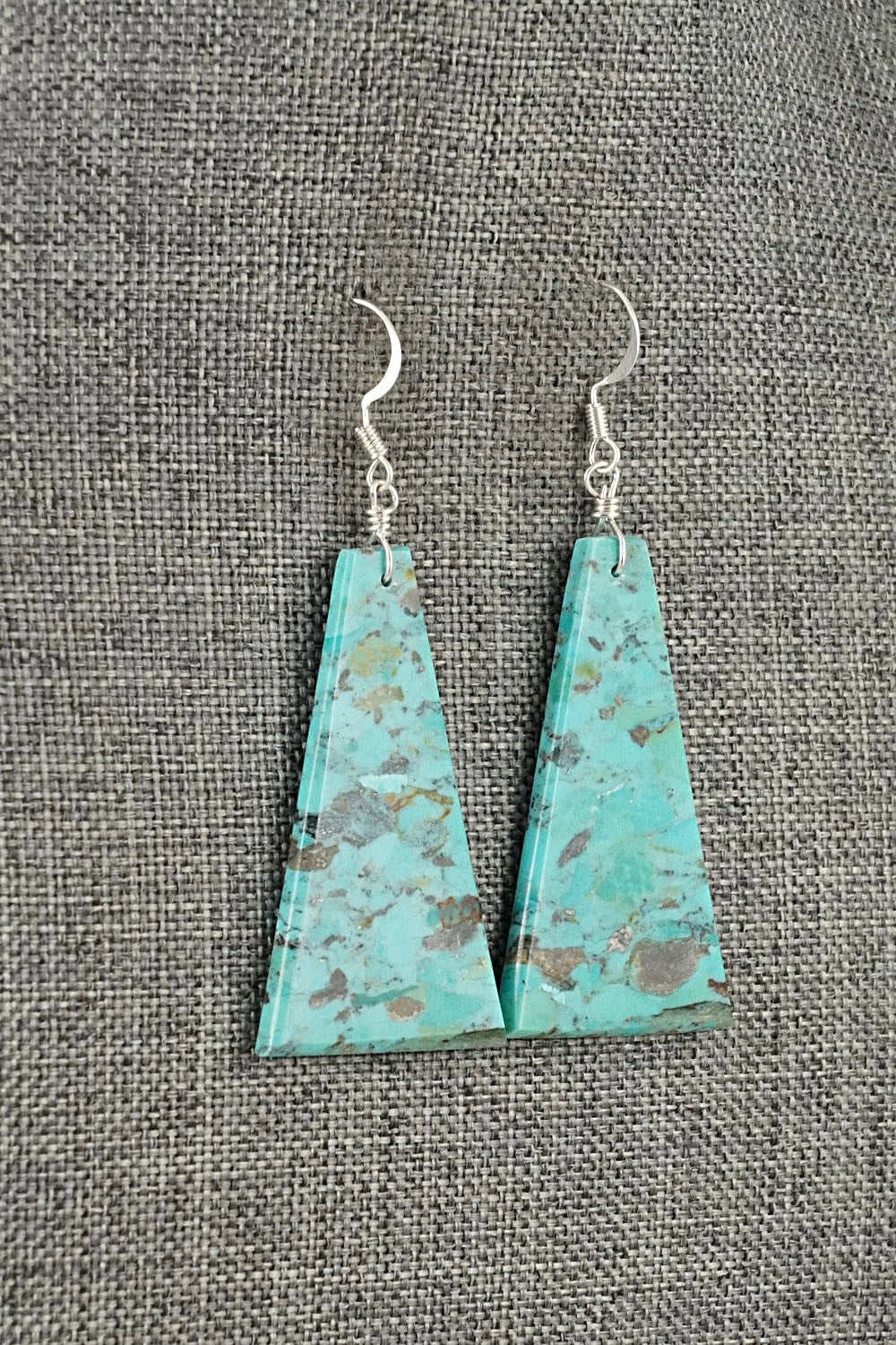Turquoise & Sterling Silver Earrings - Lupe Lovato