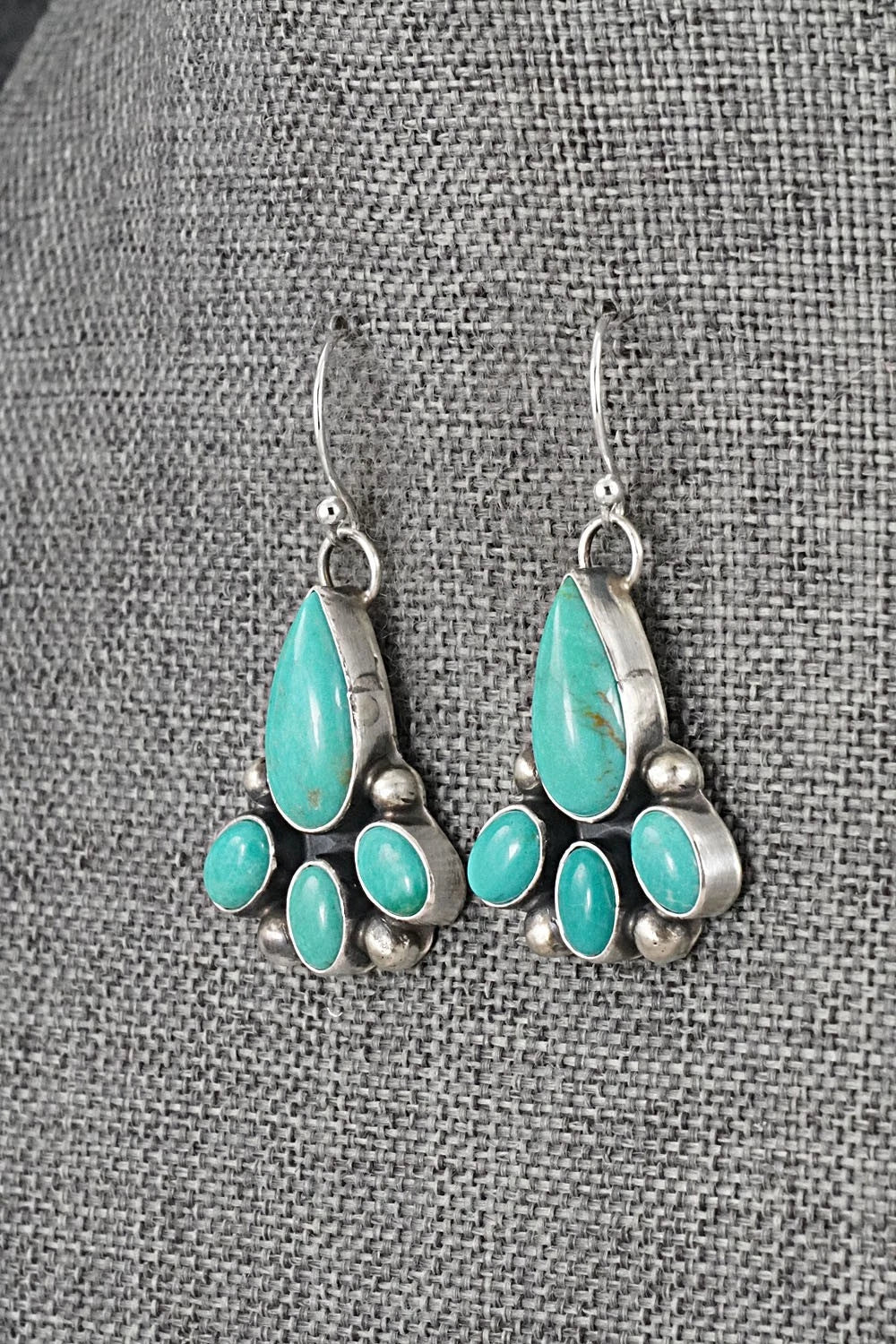 Turquoise & Sterling Silver Earrings - Kathleen Livingston