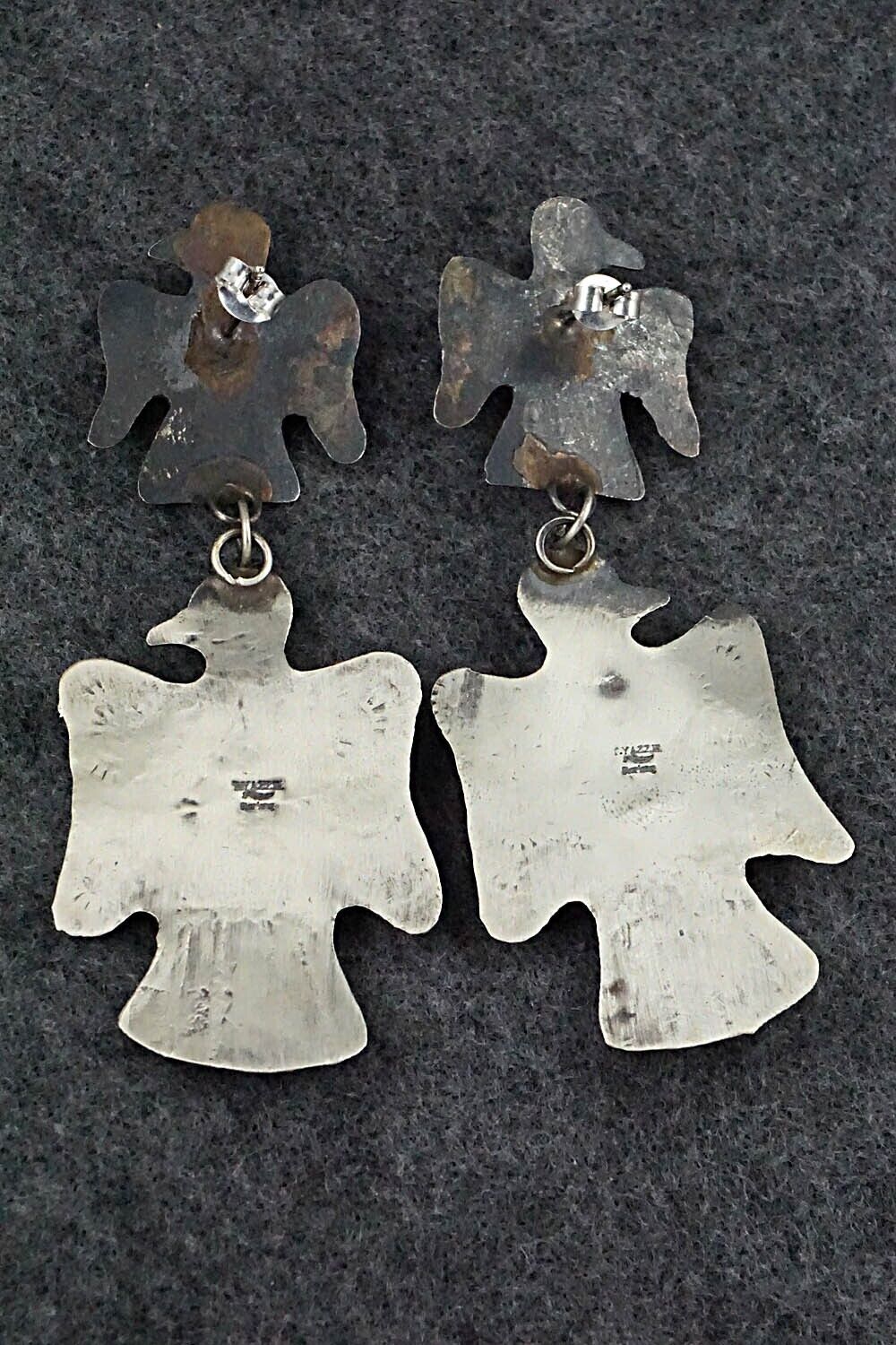 Spiny Oyster & Sterling Silver Earrings - Gabrielle Yazzie