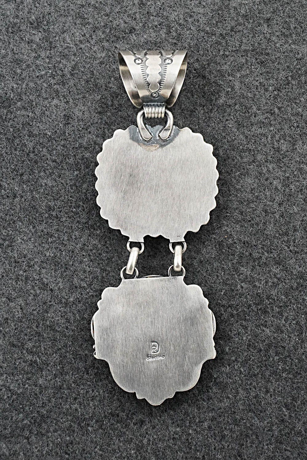 Turquoise & Sterling Silver Pendant - Raymond Delgarito