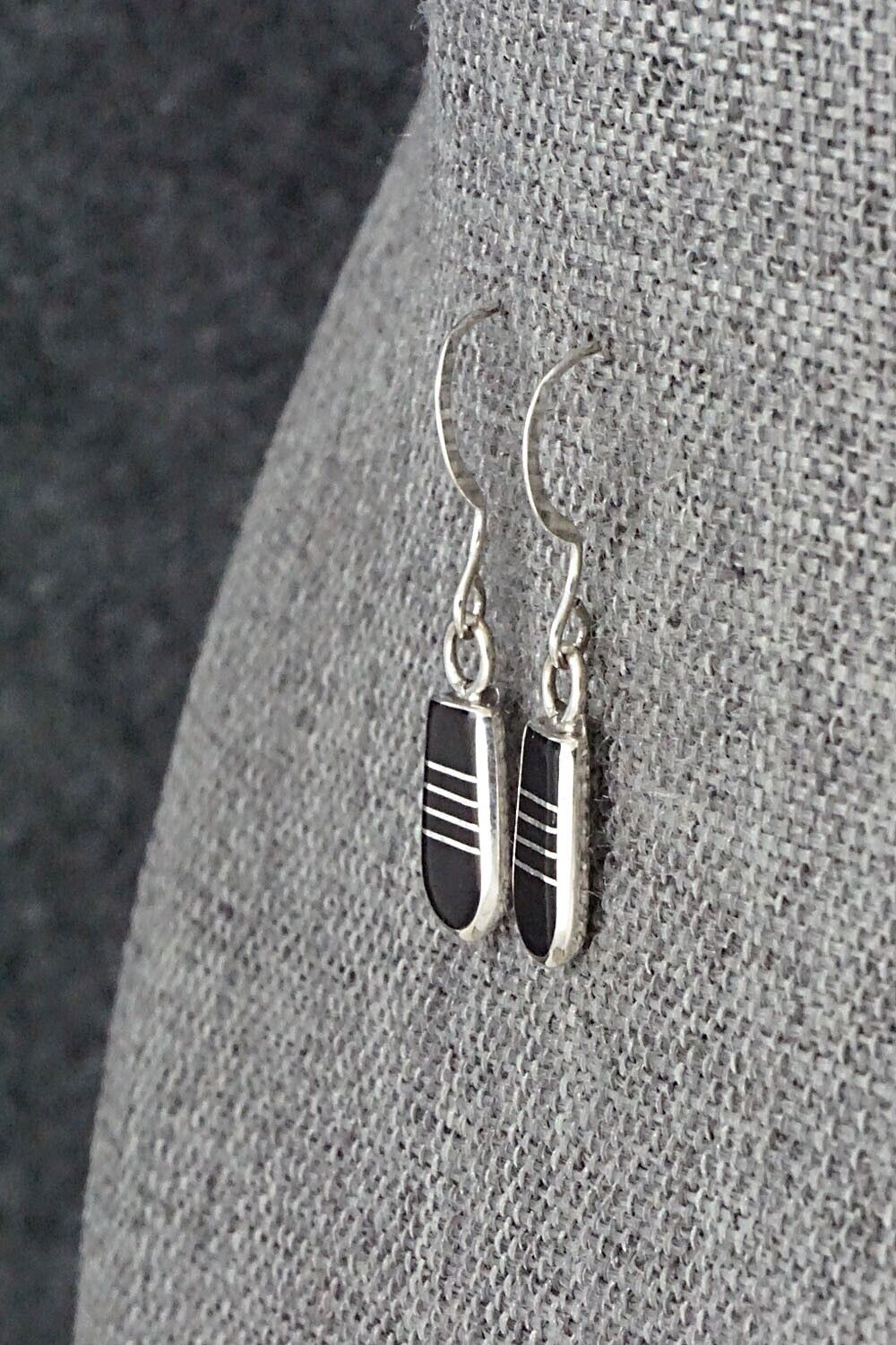 Onyx & Sterling Silver Earrings - Valentino Laate
