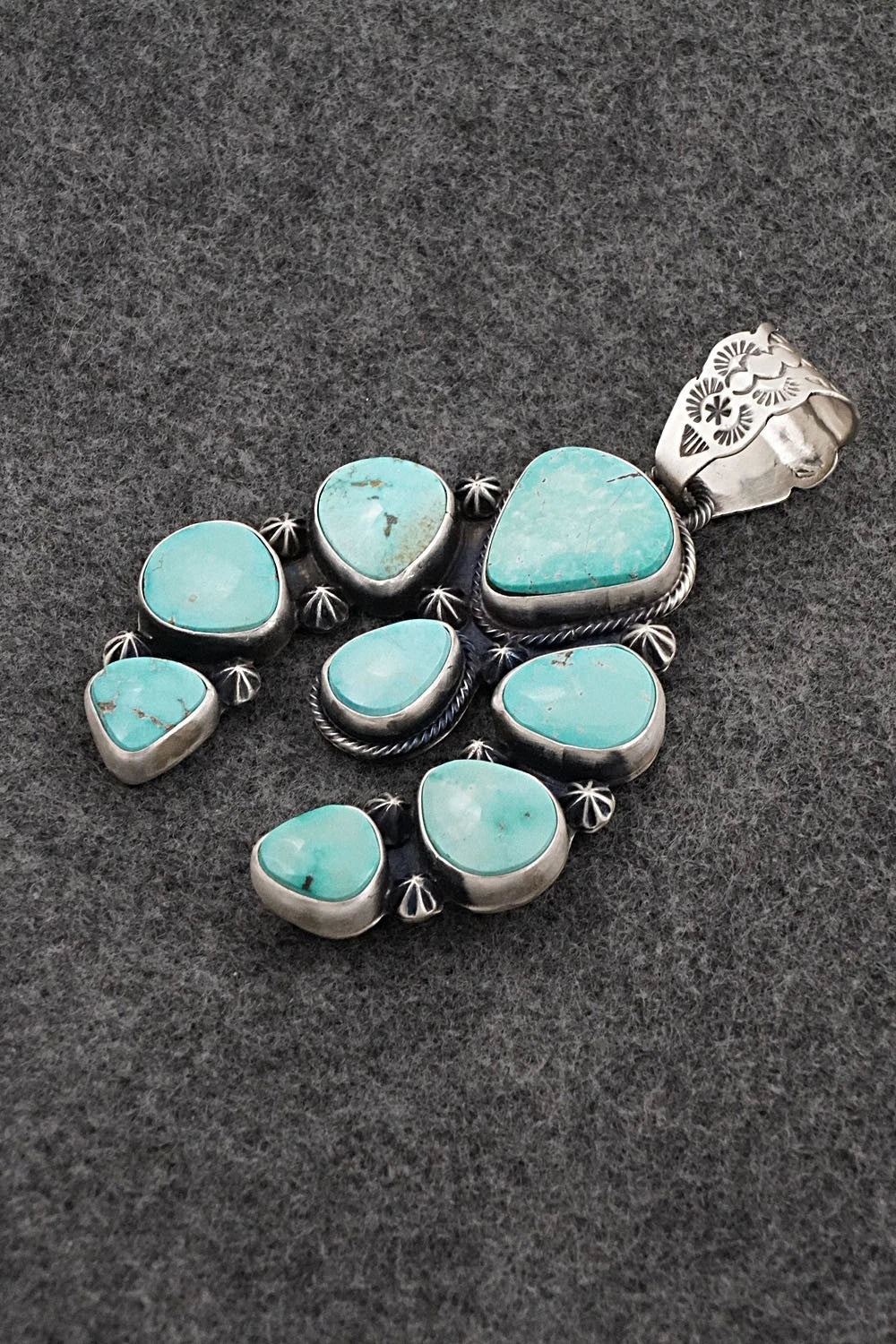 Turquoise & Sterling Silver Pendant - Darrin Livingston
