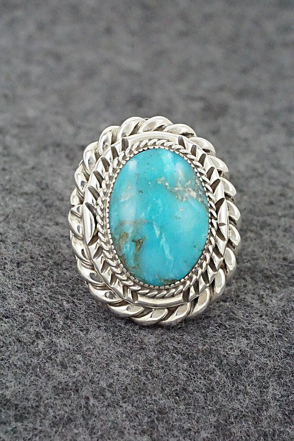 Turquoise & Sterling Silver Ring - Jerome Lee - Size 6.75