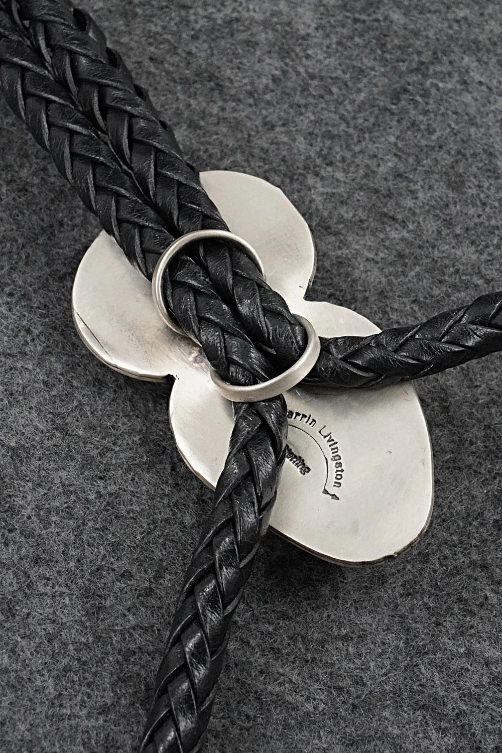 Turquoise & Sterling Silver Bolo Tie - Darrin Livingston