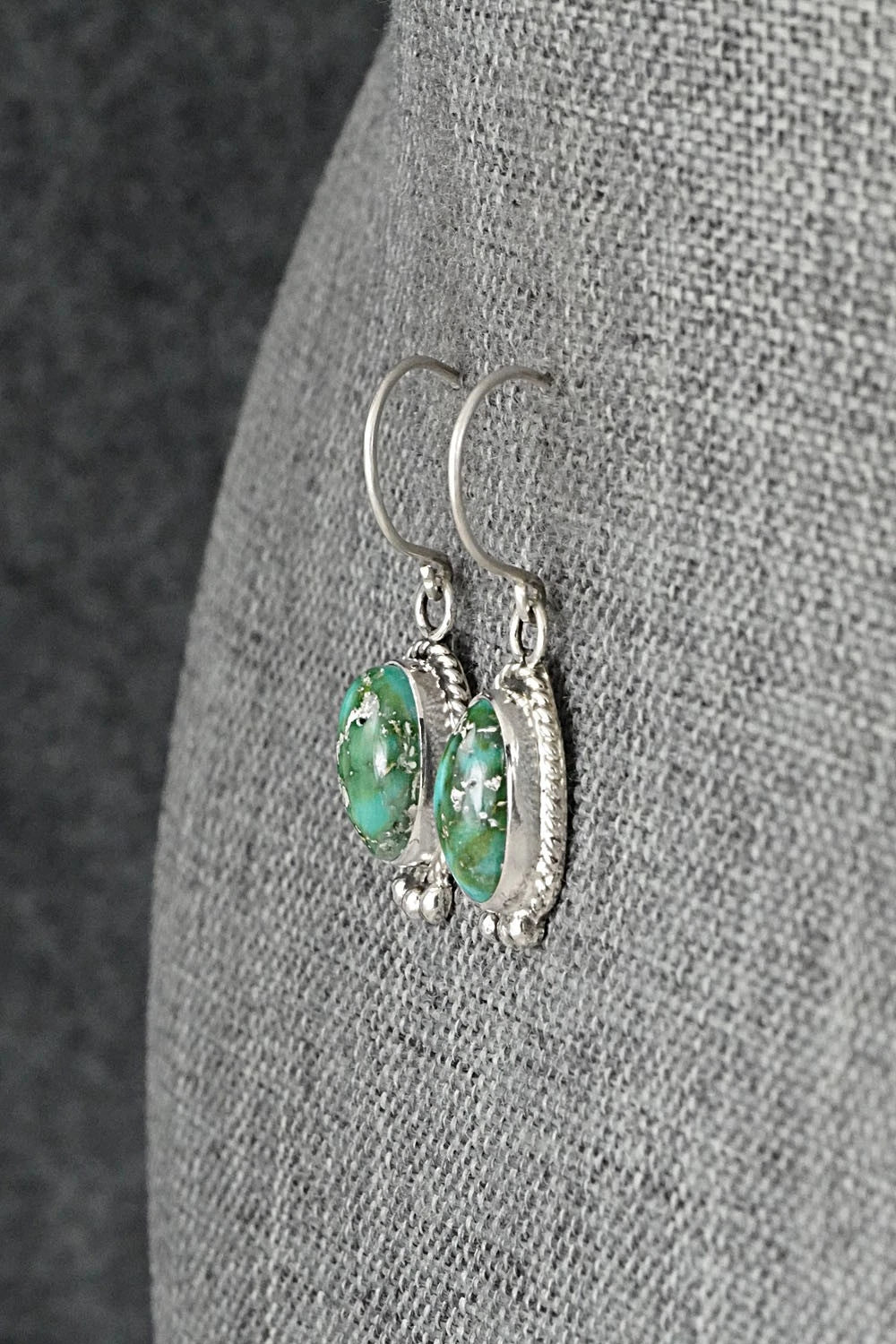 Turquoise & Sterling Silver Earrings - Rosemary Saunders