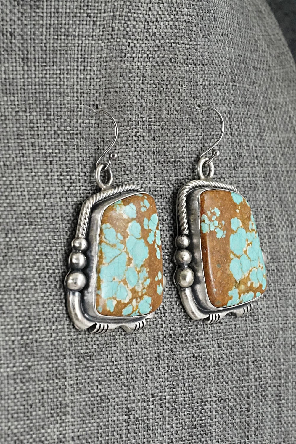 Turquoise & Sterling Silver Necklace and Earrings Set - Paul Livingston