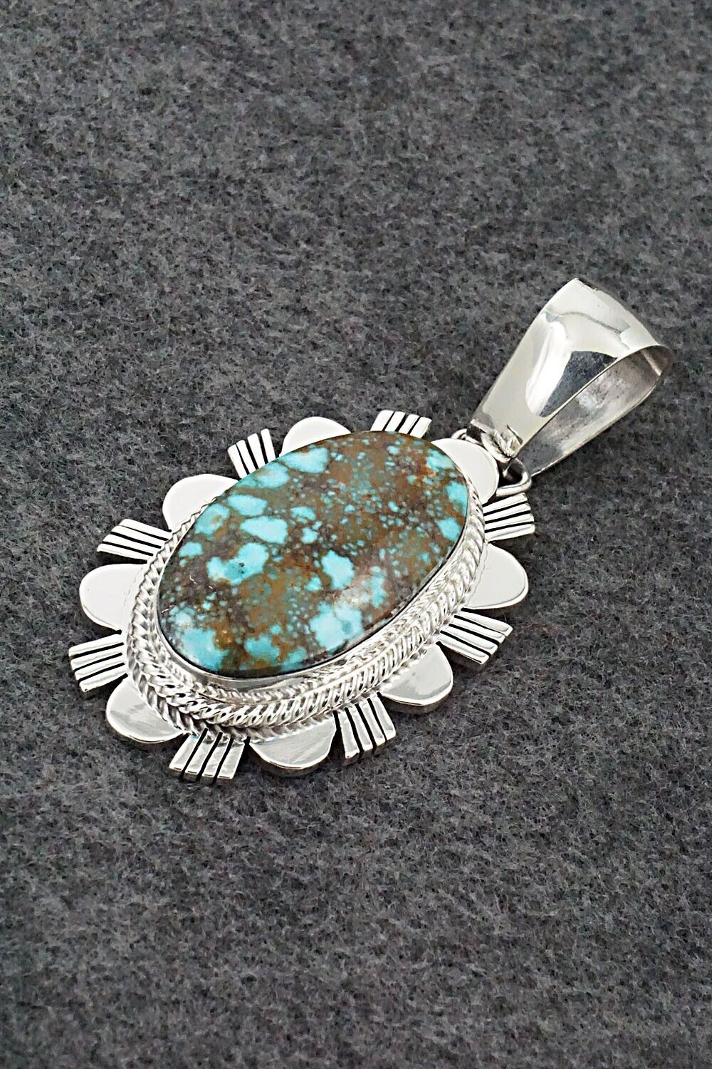 Turquoise & Sterling Silver Pendant - Paul Livingston