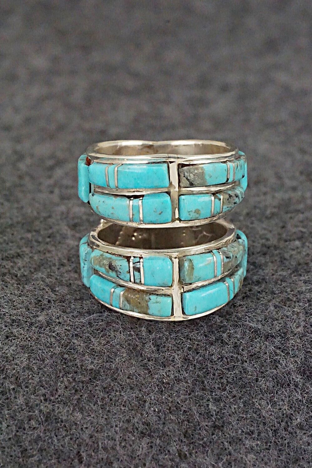 Turquoise & Sterling Silver Ring - Terrance Panteah - Size 6.5