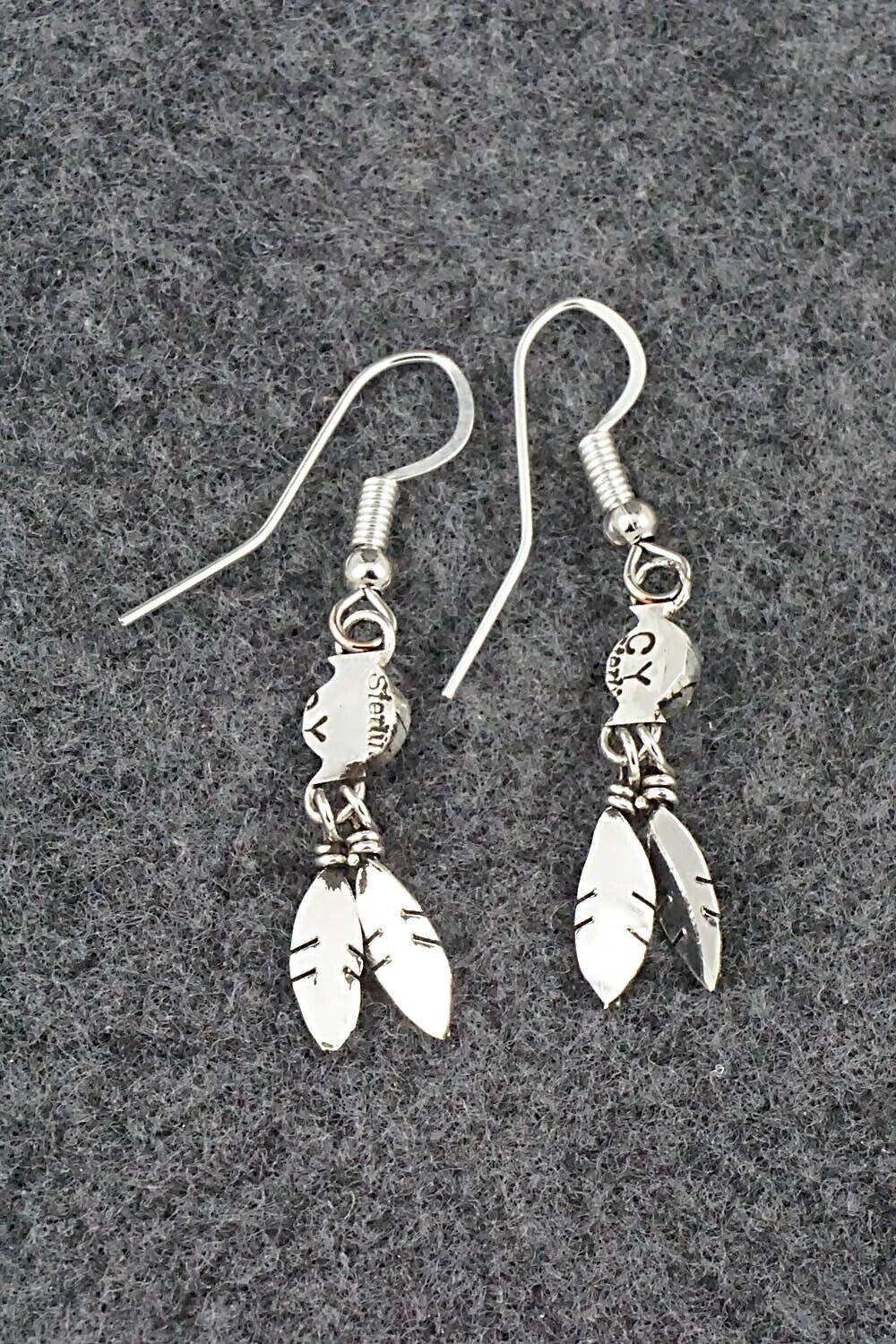 Turquoise & Sterling Silver Earrings - Cornilia Yazhe