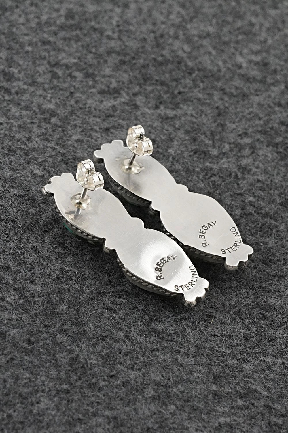 Turquoise & Sterling Silver Earrings - Rena Begay