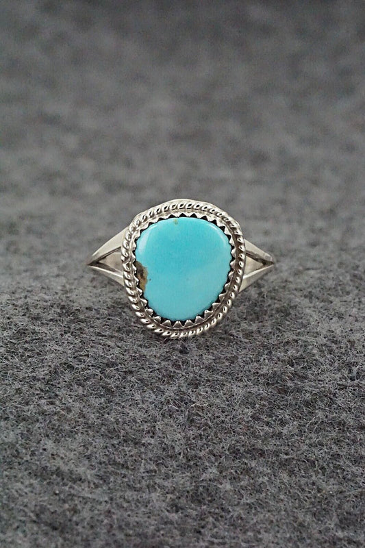 Turquoise & Sterling Silver Ring - Robert Martinez - Size 8.75