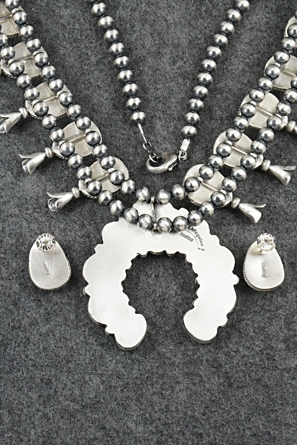 Turquoise & Sterling Silver Squash Blossom Set - Darrin Livingston
