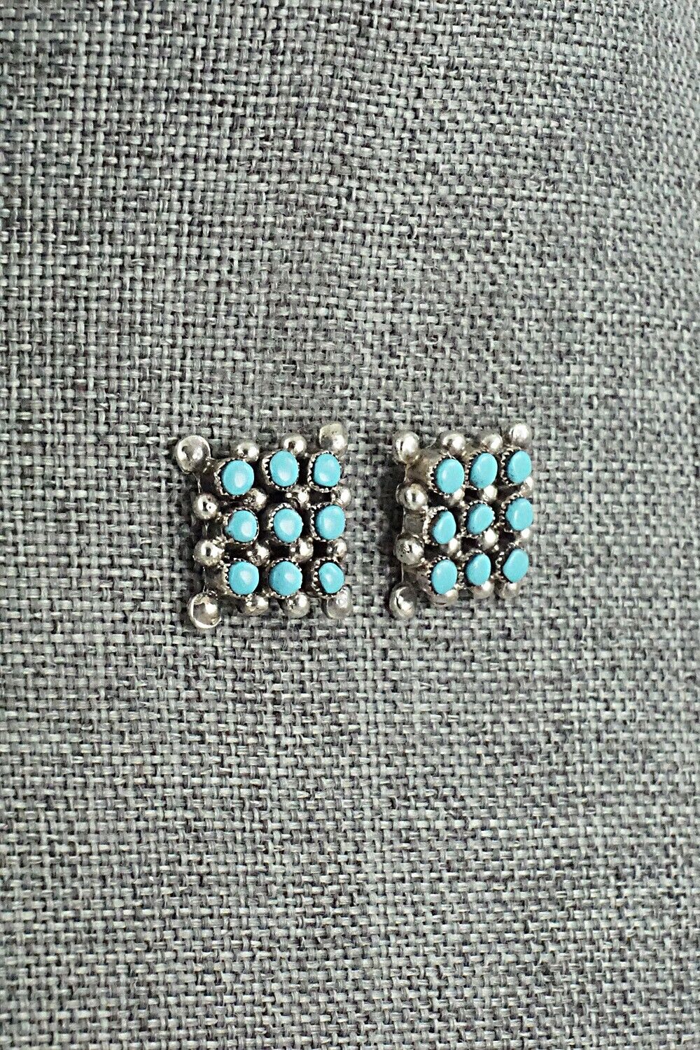 Turquoise & Sterling Silver Earrings - Calvert Lamy