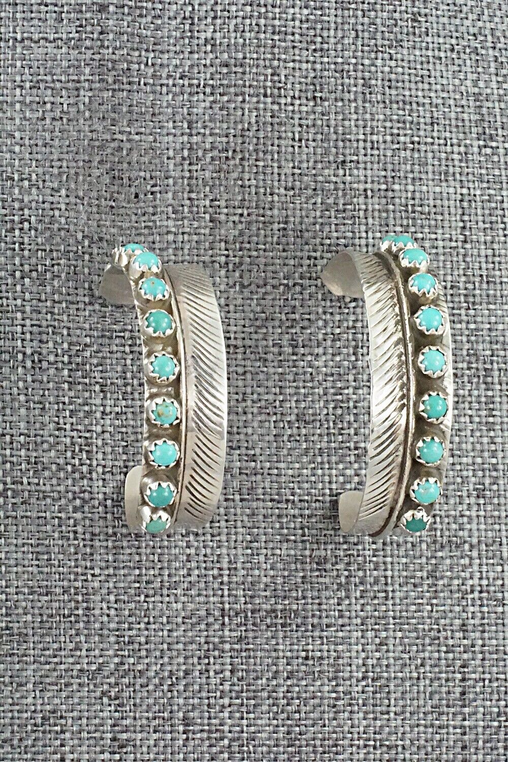 Turquoise and Sterling Silver Earrings - Aaron Davis