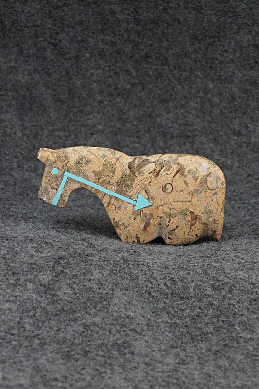 Horse Zuni Fetish Carving - Bernard Laiwakete