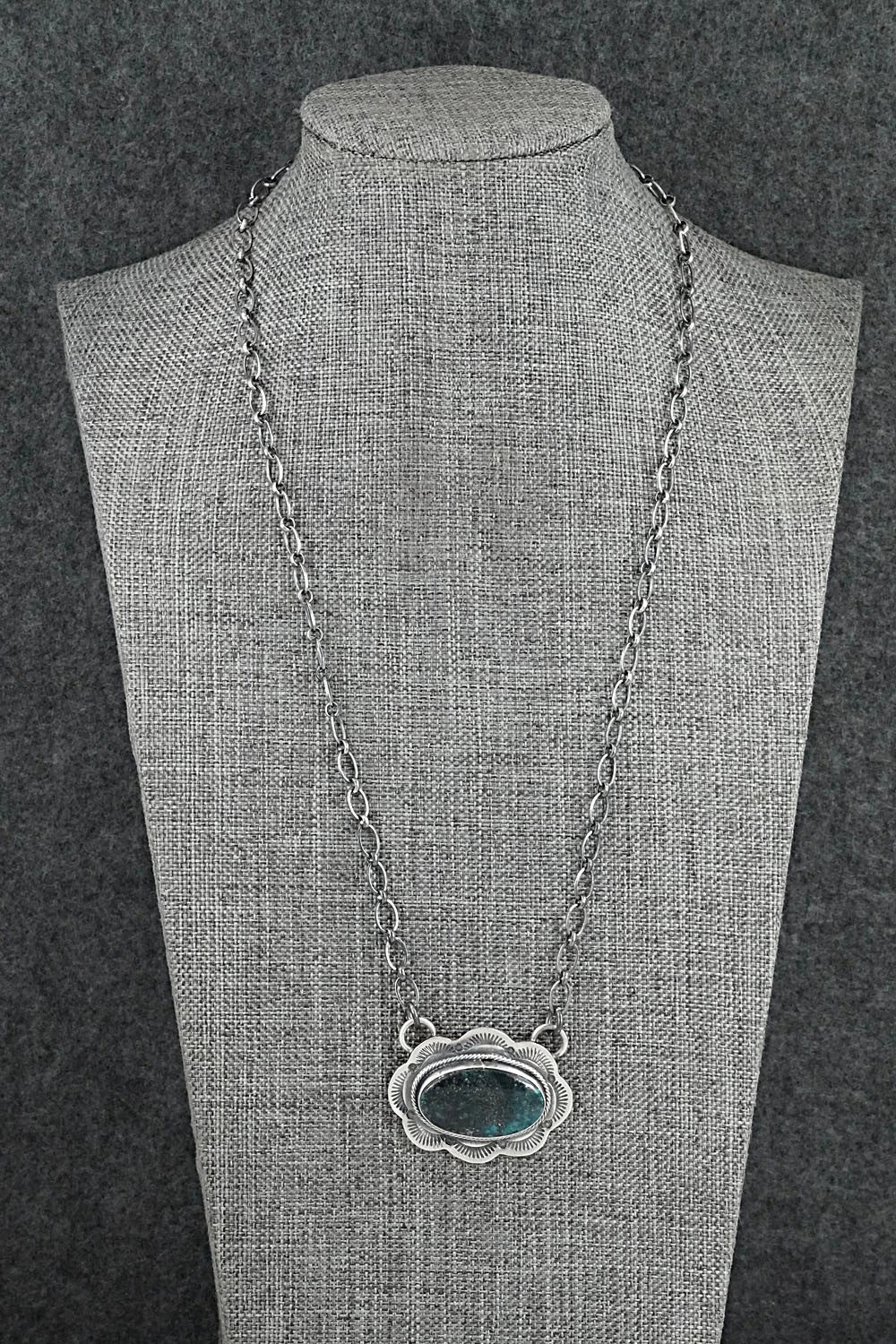 Turquoise & Sterling Silver Necklace - Bobby Johnson