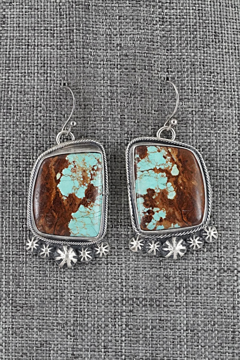 Turquoise & Sterling Silver Necklace and Earrings Set - Bobby Johnson