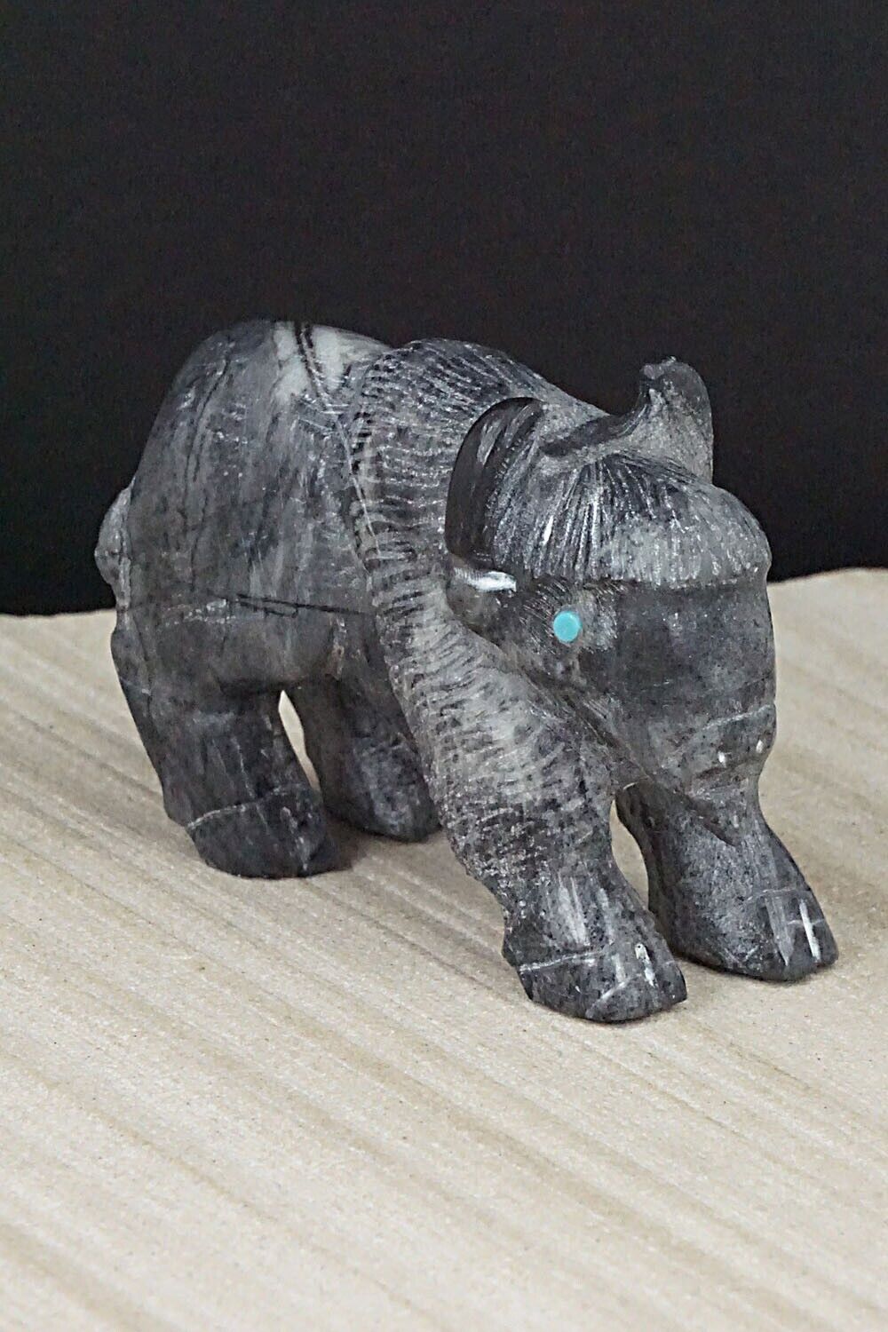 Buffalo Zuni Fetish Carving - Derrick Kaamasee