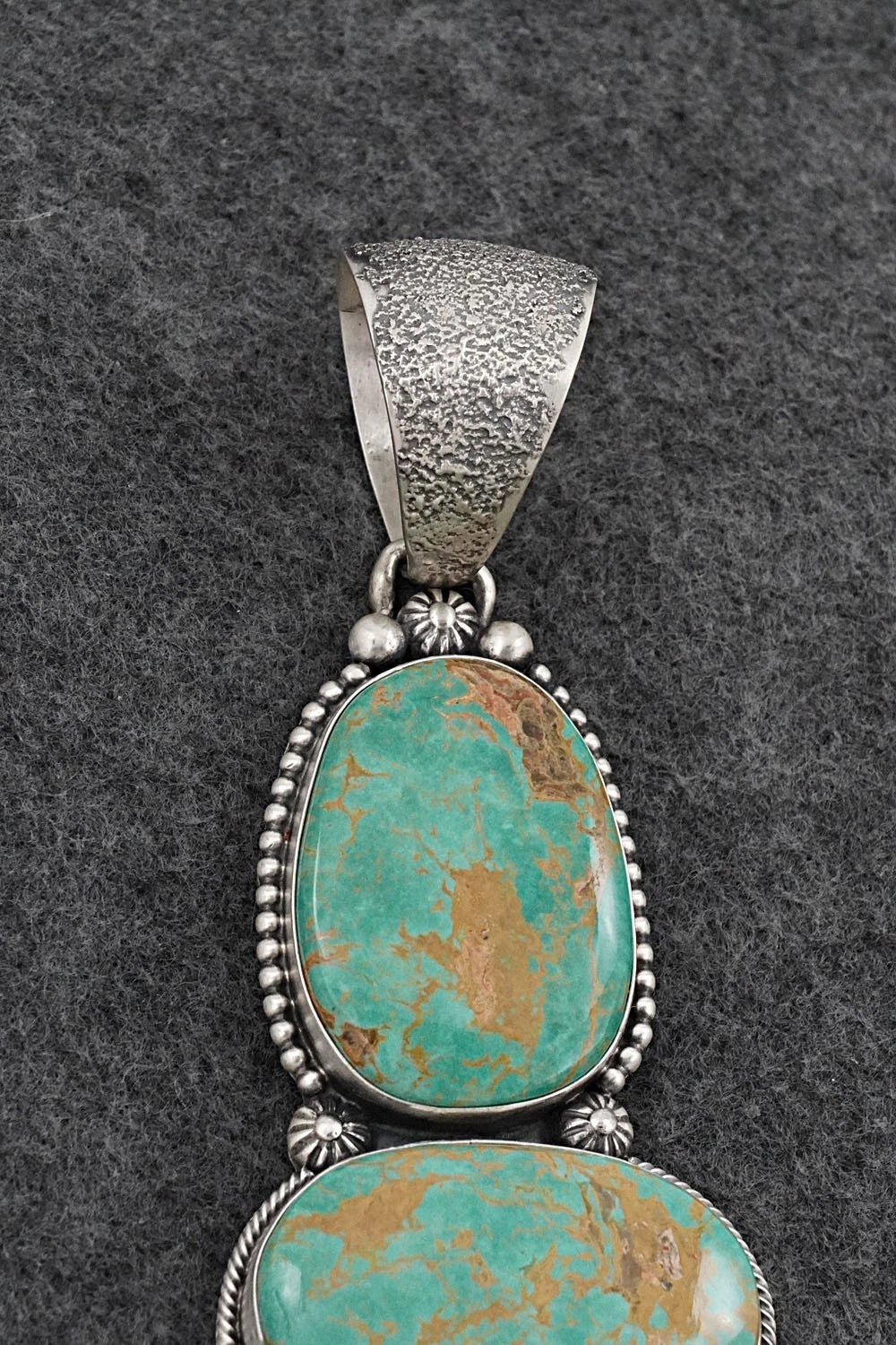 Turquoise & Sterling Silver Pendant - Darrin Livingston