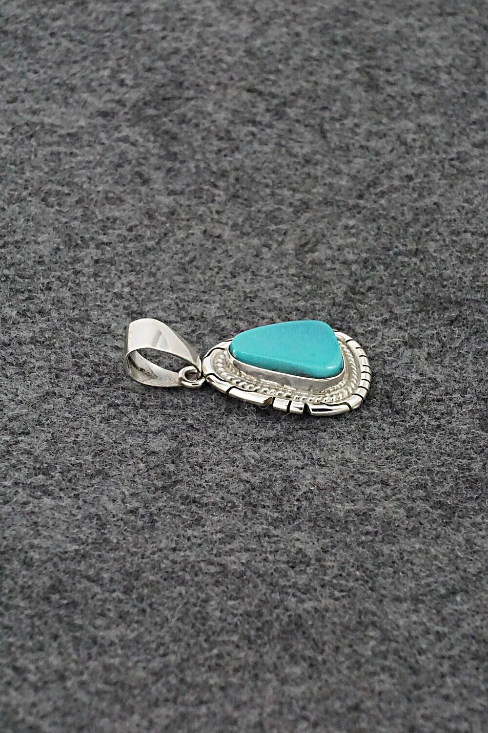 Turquoise & Sterling Silver Pendant - Peggy Skeets