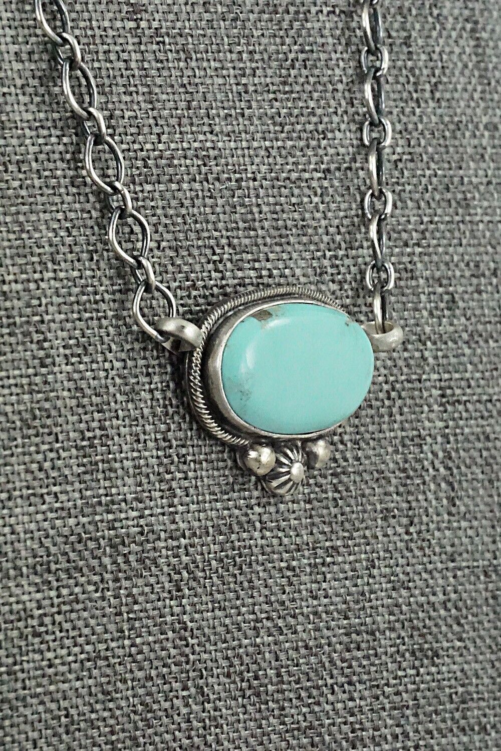 Turquoise & Sterling Silver Necklace - Kathleen Livingston