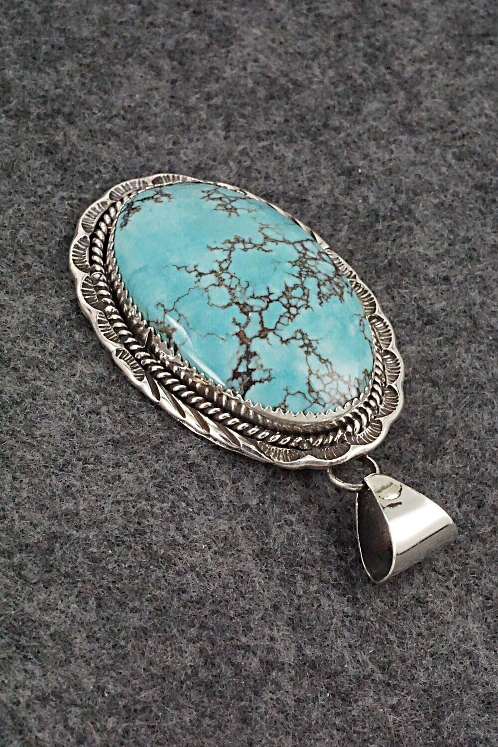 Turquoise & Sterling Silver Pendant - Freda Martinez