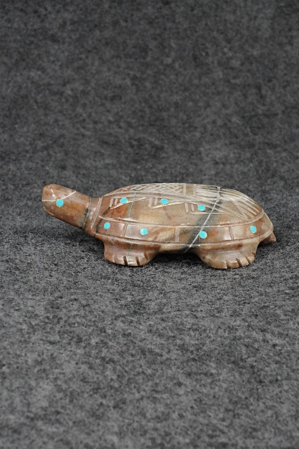 Turtle Zuni Fetish Carving - Hiram Peynetsa