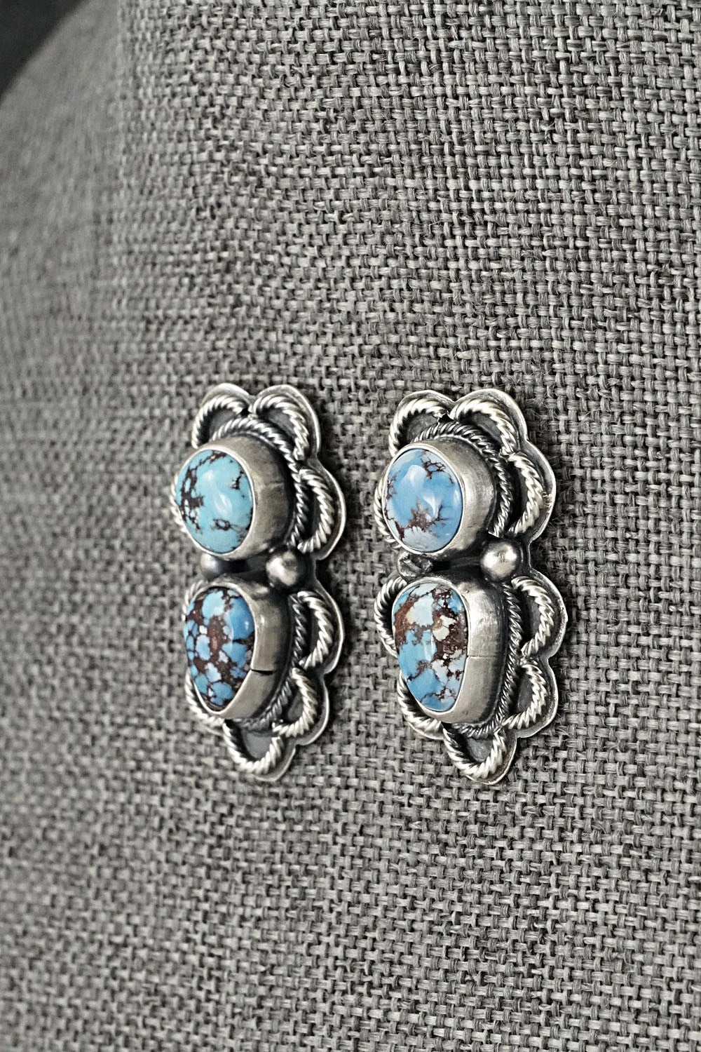 Turquoise & Sterling Silver Squash Blossom Set - Darrin Livingston