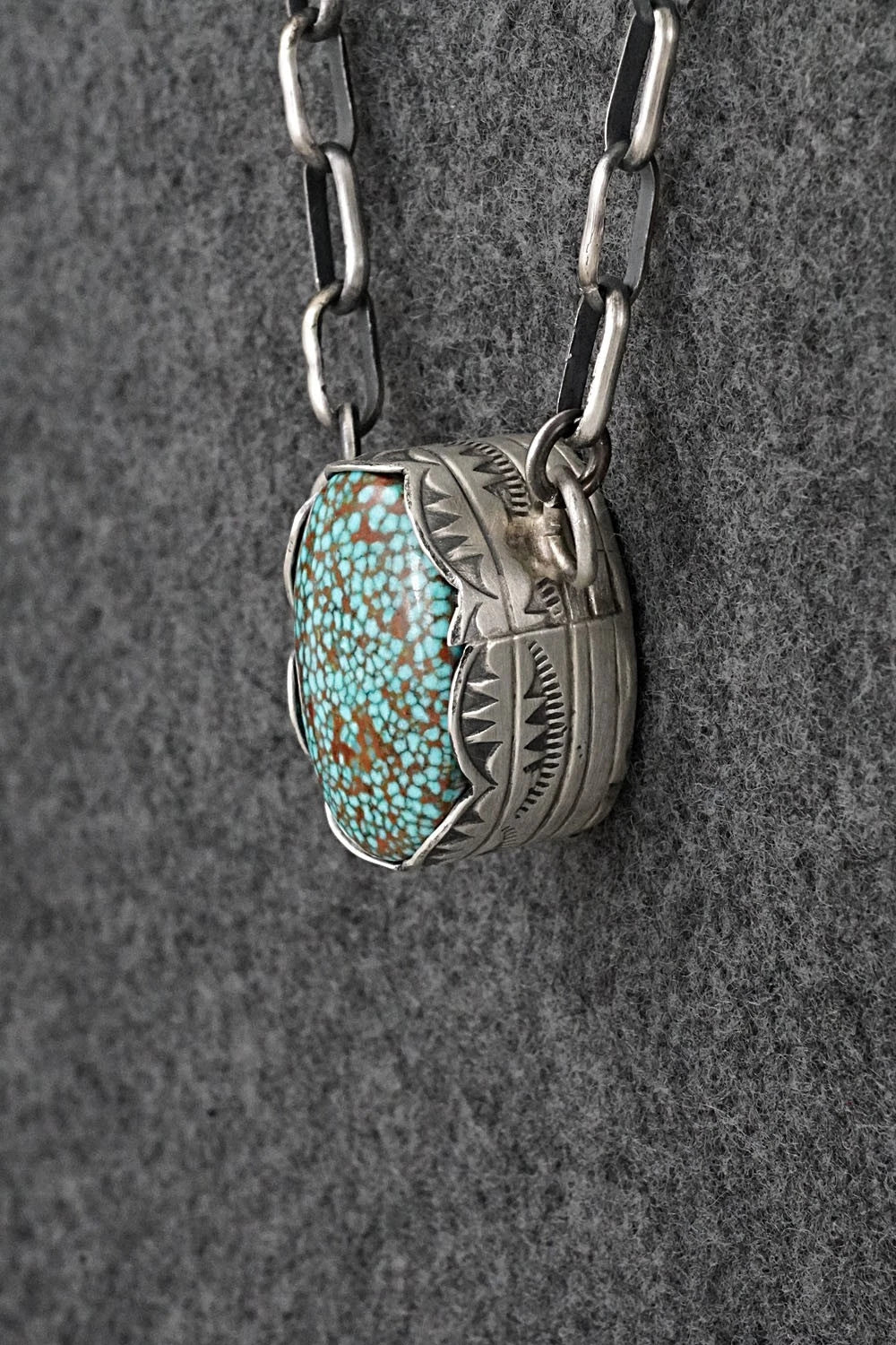 Turquoise & Sterling Silver Necklace - Paul Livingston