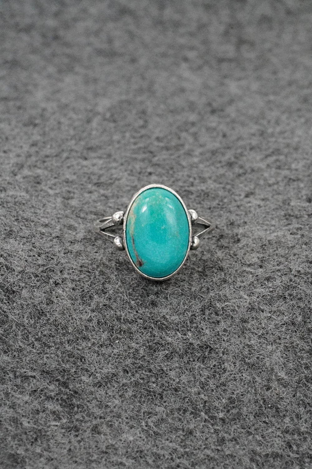Turquoise and Sterling Silver Ring - Jerryson Henio - Size 7