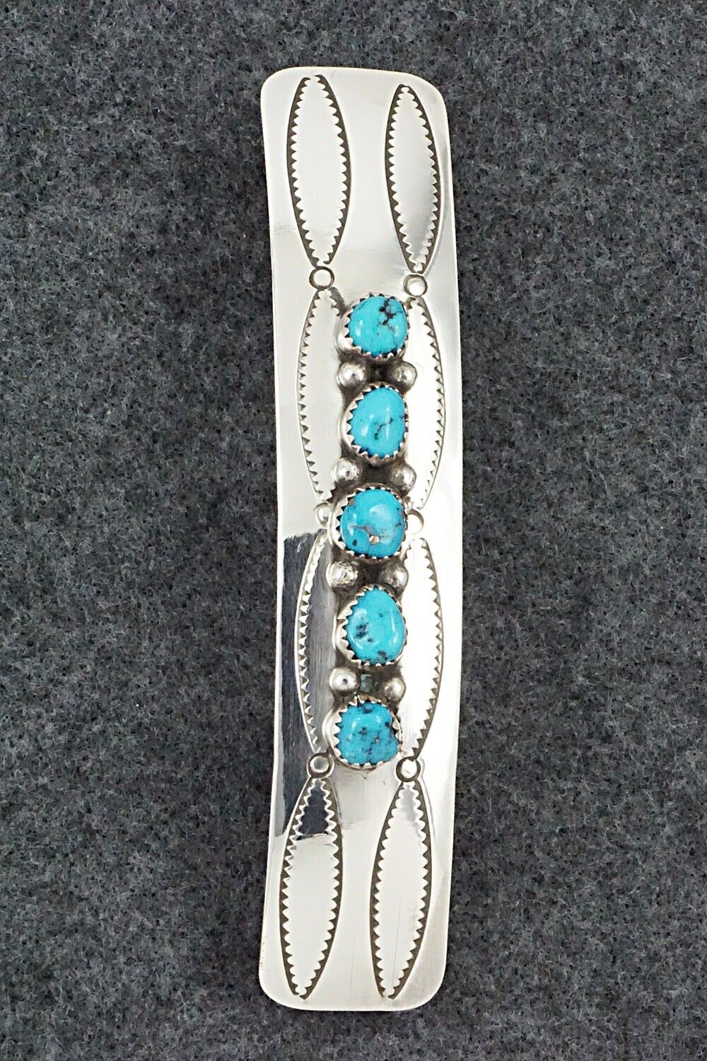 Turquoise & Sterling Silver Hair Barrette - Jolene Begay