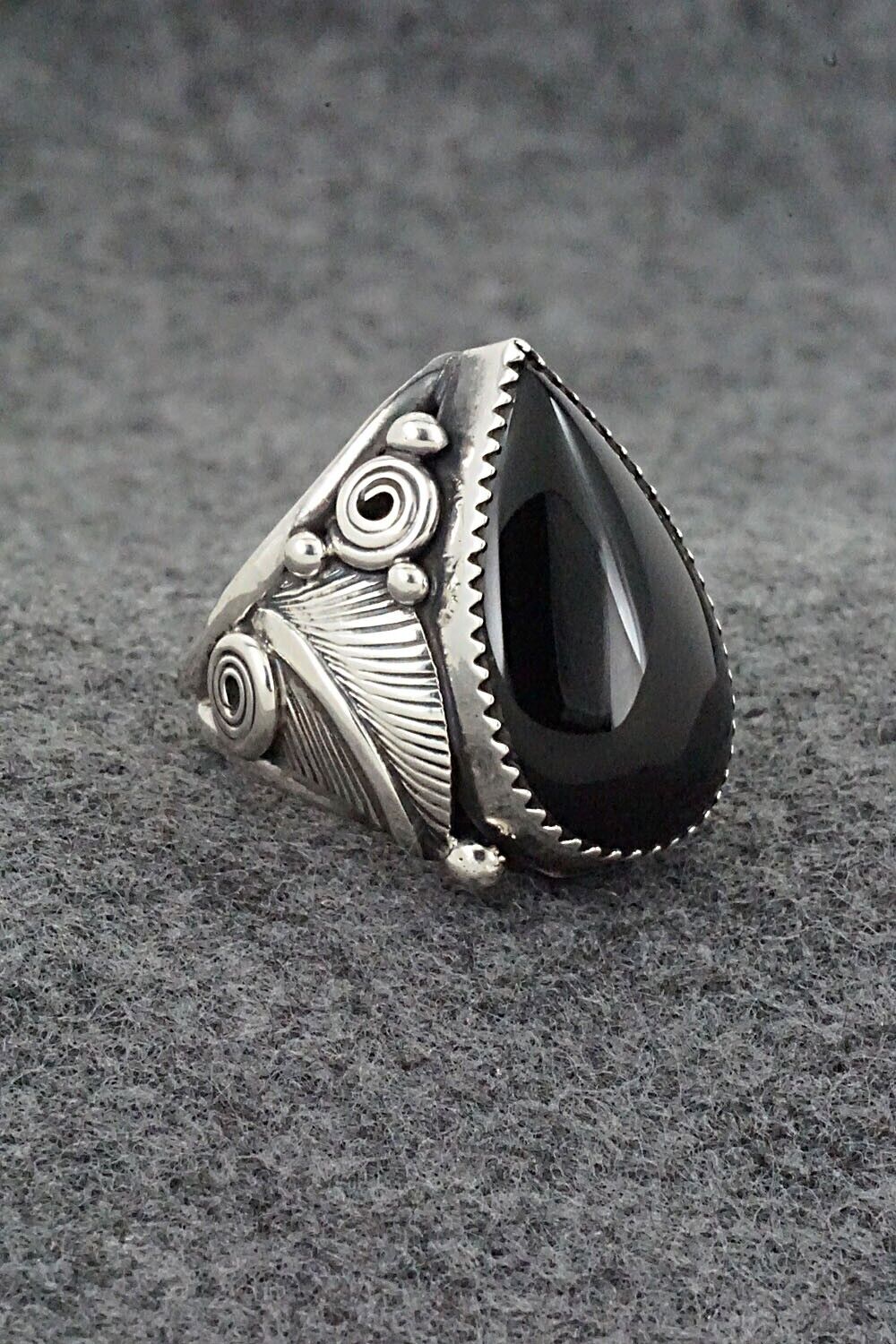 Onyx & Sterling Silver Ring - Darrell Morgan - Size 7