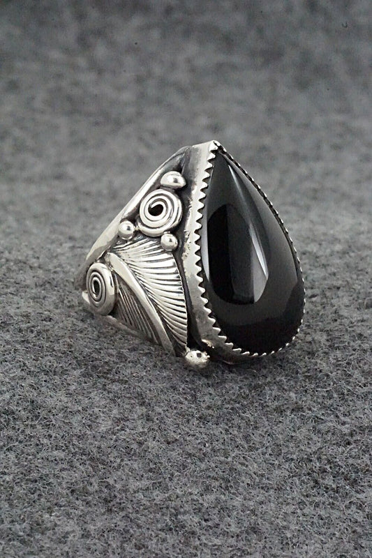 Onyx & Sterling Silver Ring - Darrell Morgan - Size 7