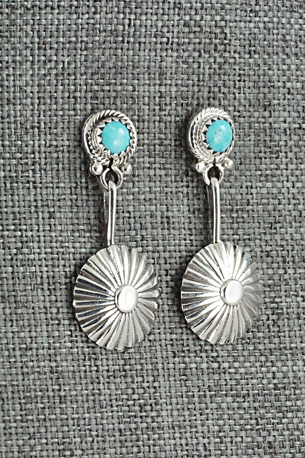 Turquoise & Sterling Silver Earrings - Adelarae Yazzie