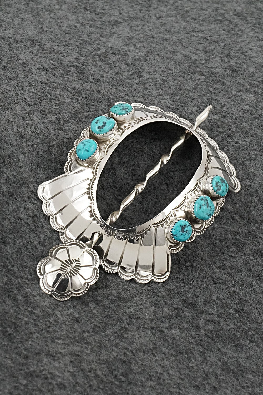 Turquoise & Sterling Silver Hair Pin - Jolene Begay