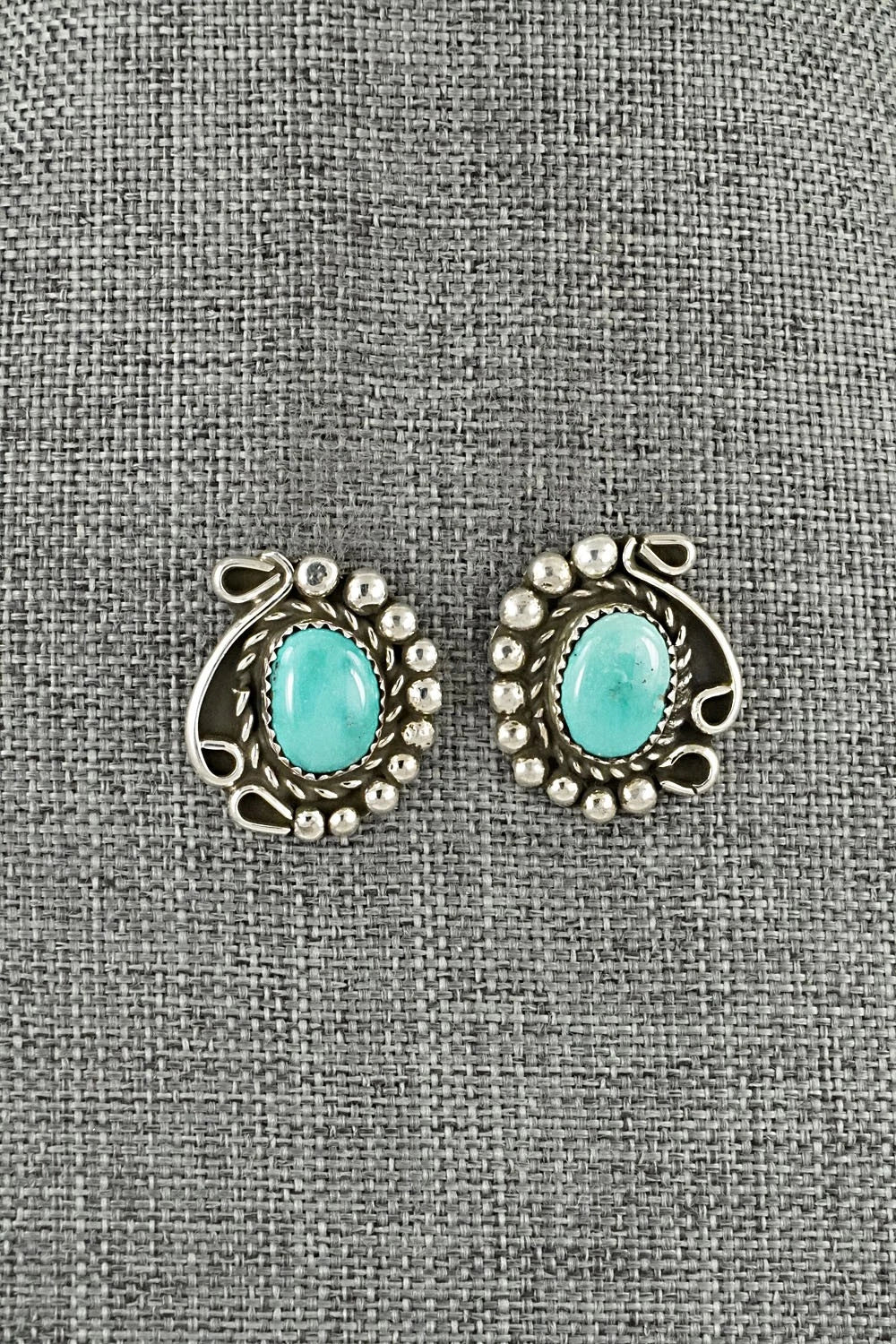 Turquoise & Sterling Silver Necklace and Earrings Set - Phil Nez