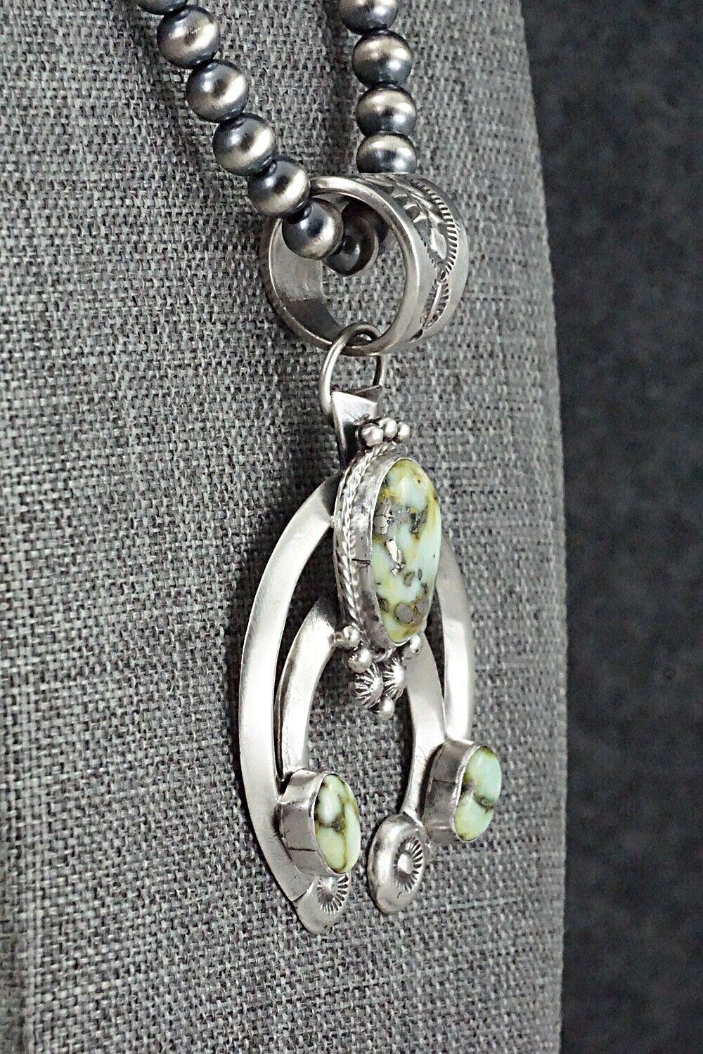 Variscite & Sterling Silver Necklace - Samuel Yellowhair