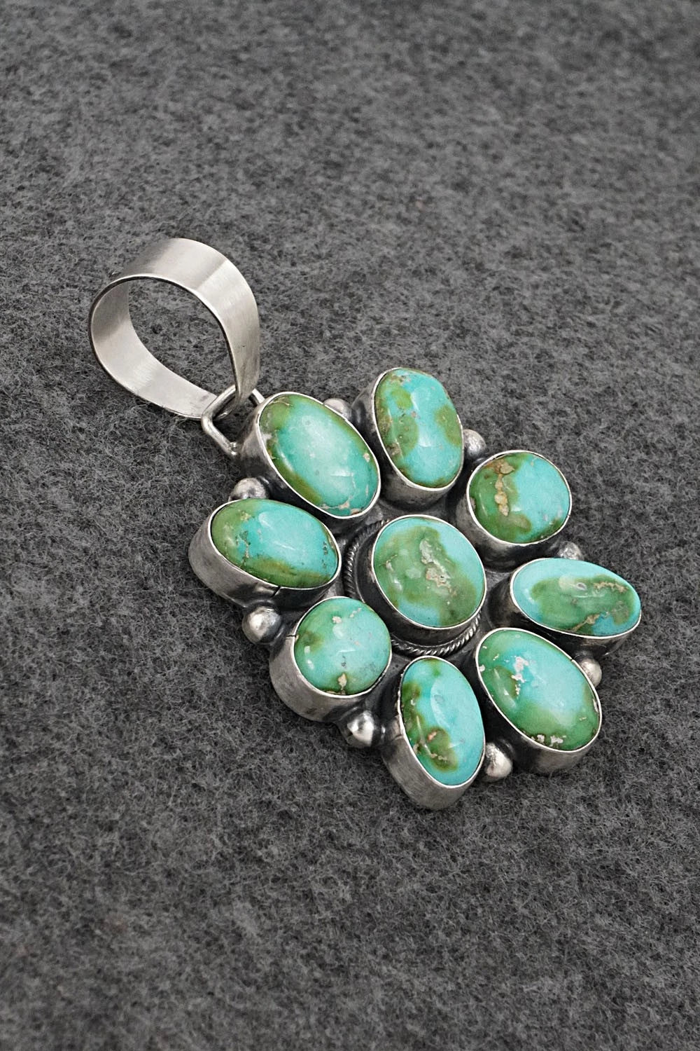 Turquoise & Sterling Silver Pendant - Bobby Johnson