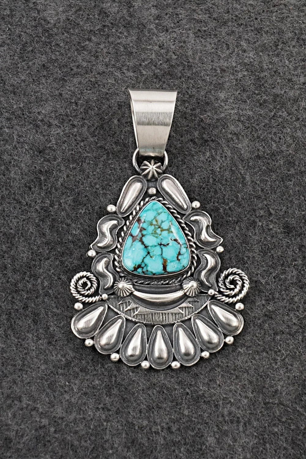Turquoise and Sterling Silver Pendant - Derrick Gordon