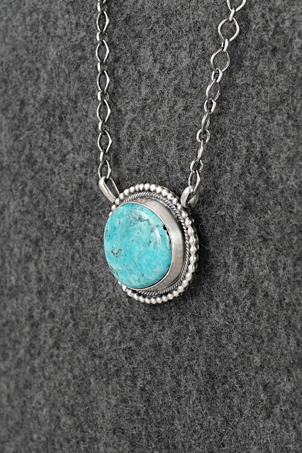 Turquoise & Sterling Silver Necklace - Darrin Livingston