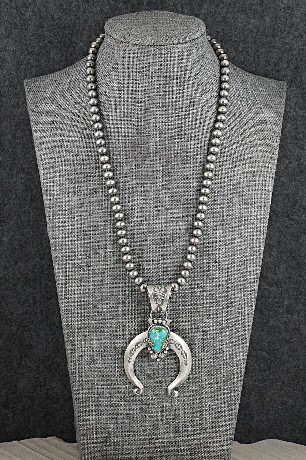 Turquoise & Sterling Silver Necklace - Samuel Yellowhair