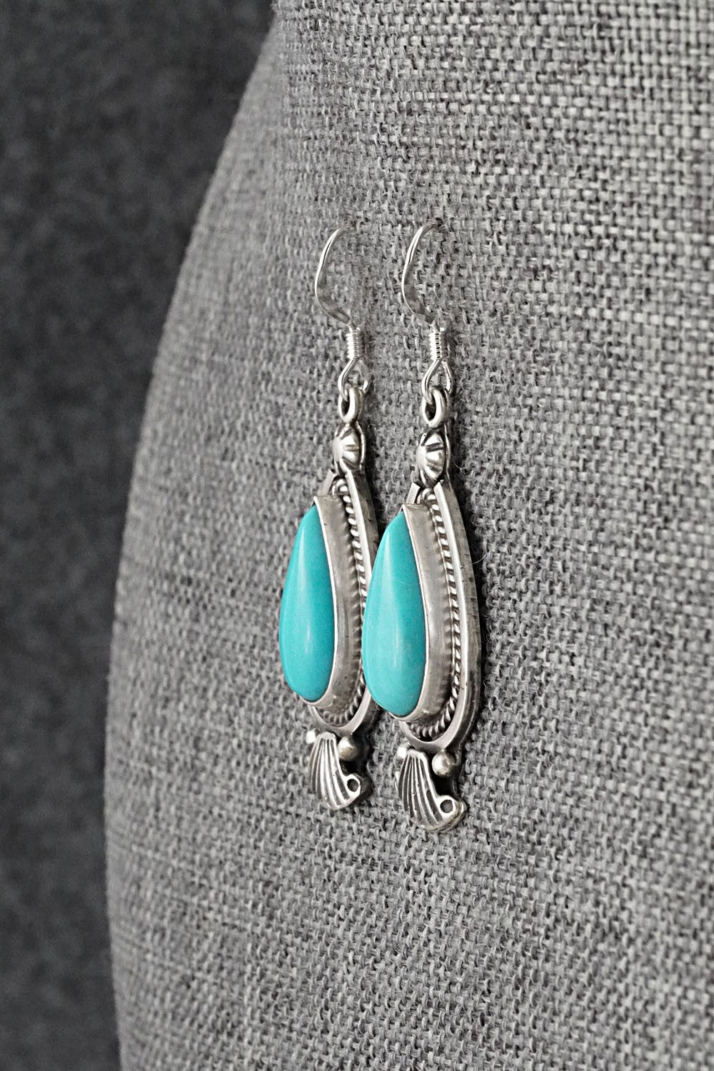 Turquoise & Sterling Silver Earrings - Verley Betone